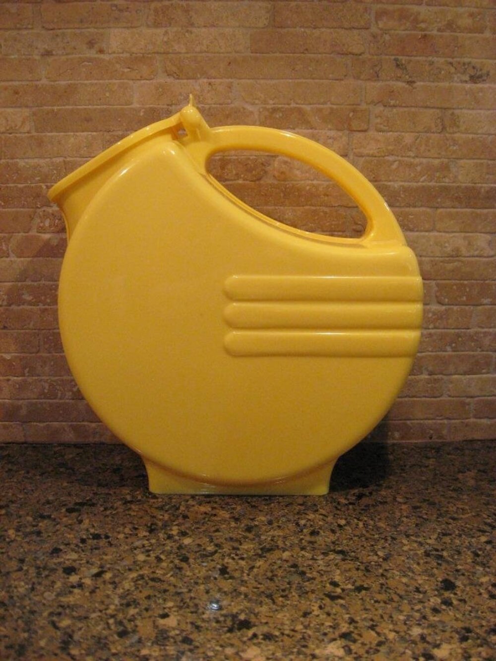 VINTAGE YELLOW PLASTIC REFRIGERATOR PITCHER
